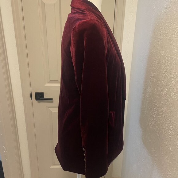 Lauren Conrad Runway Velvet Open Front Blazer - Size 4 - Picture 6 of 9